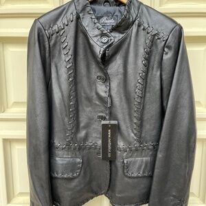 Paccilo Premium Soft Lambskin Black Leather Jacket